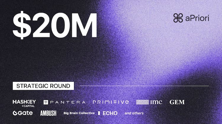 aPriori raises $20M to grow its MEV and liquid staking infrastructure for Monad.