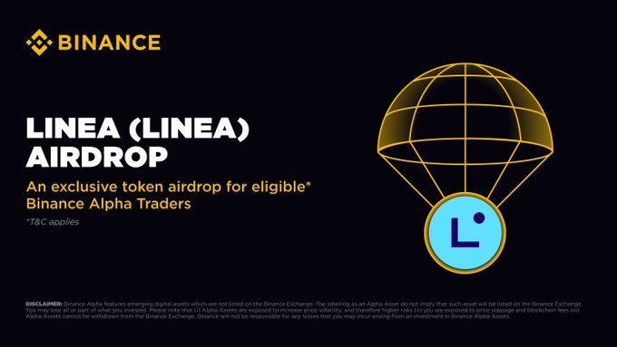 Binance unveils Linea $LINEA as its 37th HODLer Airdrops project and lists it on September 10.